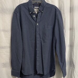 Jos. A. Bank Blue Checkered Casual Shirt